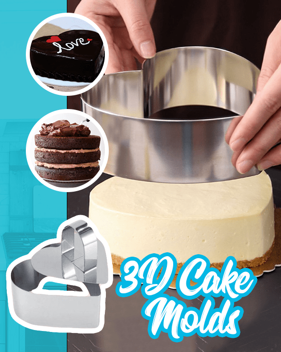 Juego de moldes para pasteles redondos 3D DIY