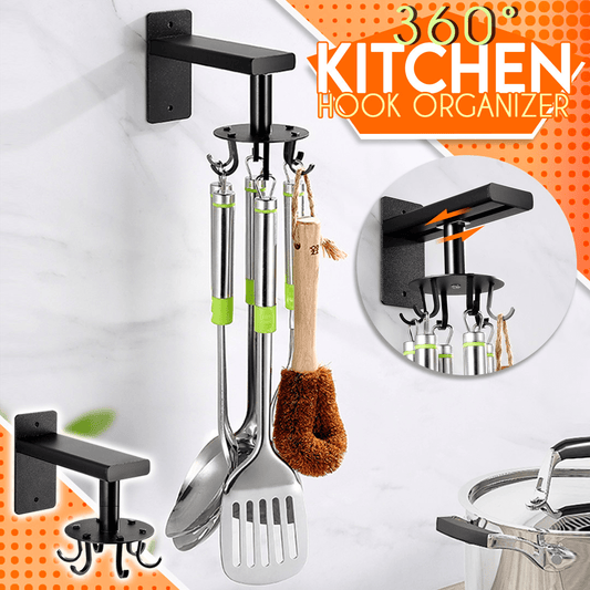 Organizador de ganchos de cocina de 360°