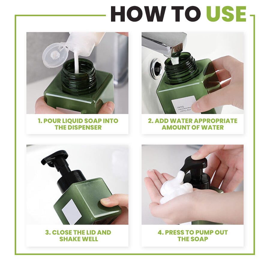 Dispensador de líquido en botella espumosa