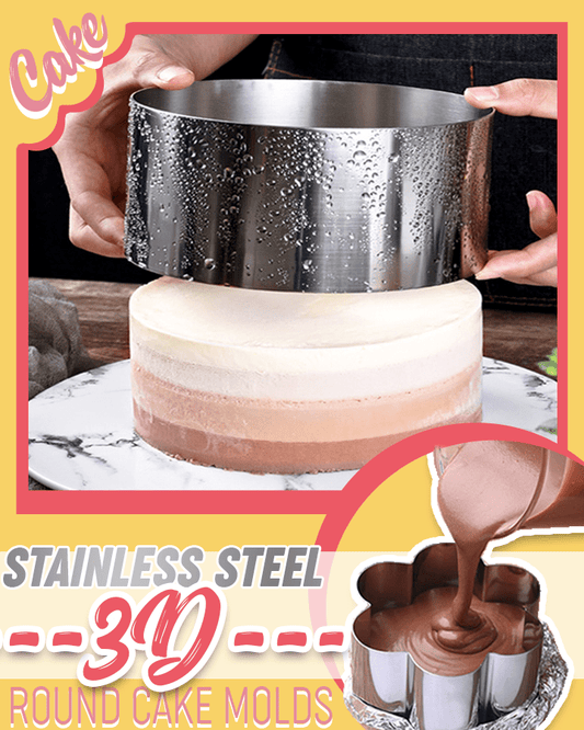 Juego de moldes para pasteles redondos 3D DIY