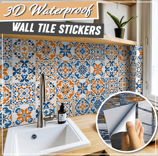 Pegatinas 3D para azulejos de pared impermeables