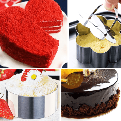 Juego de moldes para pasteles redondos 3D DIY