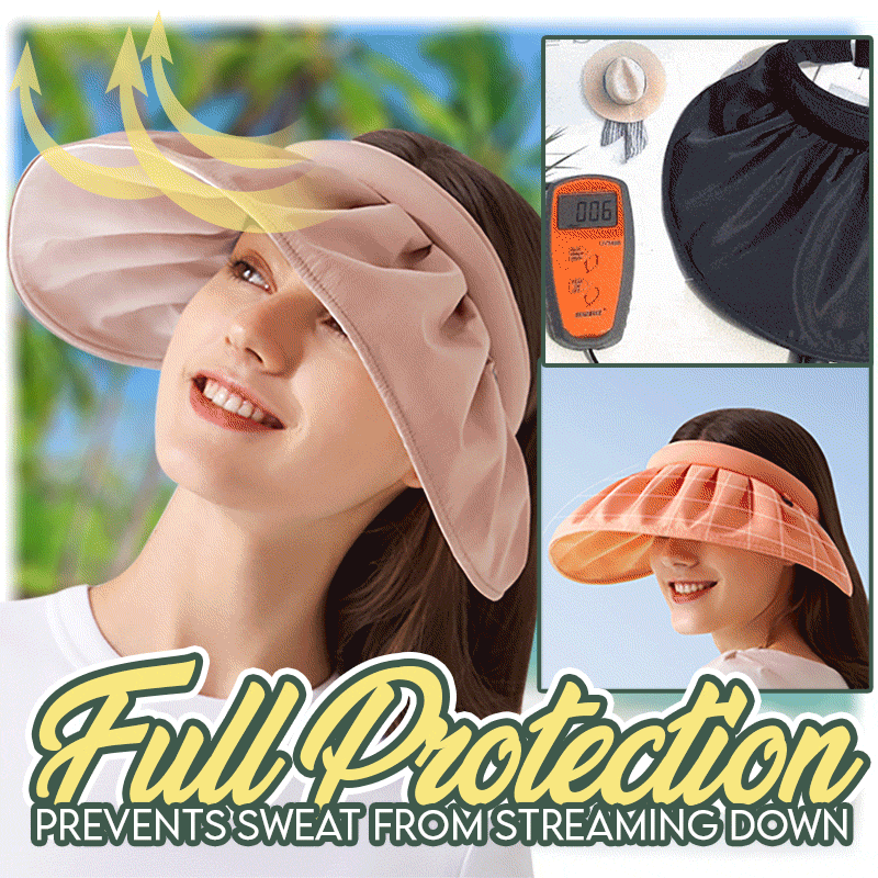 Banda para el cabello con sombrero para el sol de dos vías